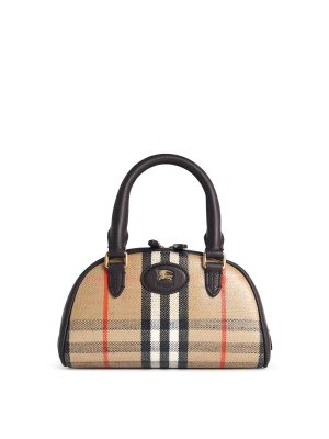 BURBERRY: bowling bags - Bowling Beige Leather Blend Bag