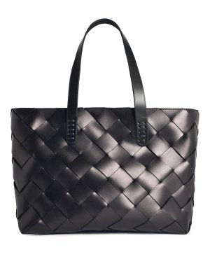 DRAGON DIFFUSION: totes bags - Crossover Black Leather Bag