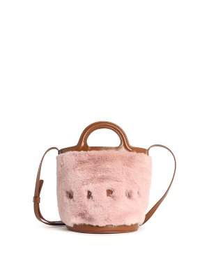 Marni: Bucket bags - Tropicalia Two-Tone Leather Blend Bag