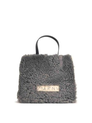 Marni: shopper - Borsa per miscela in pelle bicolore Museo