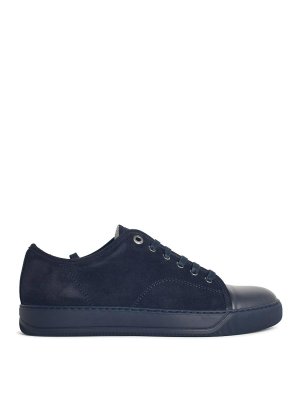 LANVIN: trainers - Ddb1 Navy Black Leather Sneakers