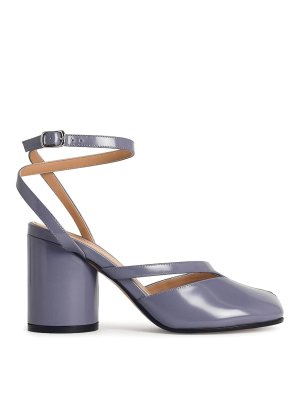 Maison Margiela: sandals - Tabi Purple Leather Sandals
