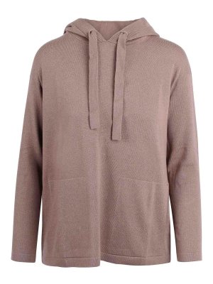 S MAX MARA: Sweatshirts & Sweaters - Heroic hooded wool sweatshirt