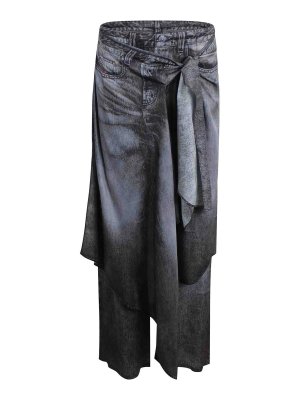 DIESEL: Pantalones casual - Pantalón Casual - Negro