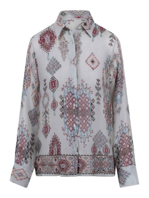 ERMANNO SCERVINO: shirts - Silk shirt geometric printing