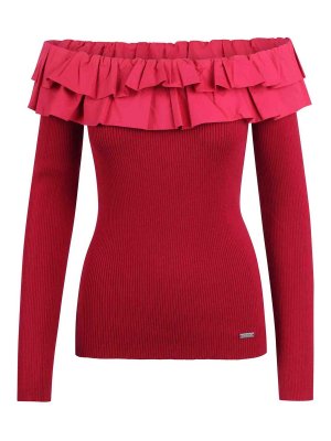 JOVONNA LONDON: boat necks - Shirt with boat neckline and rouches