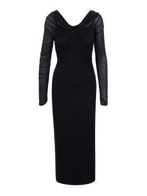 Max Mara: evening dresses - Long Locri dress in draped jersey