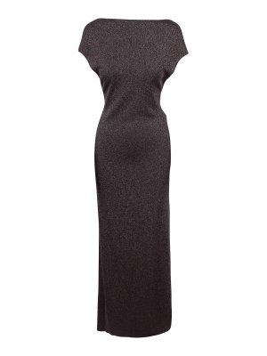 Max Mara: maxi dresses - Abito In Lurex Eschimo