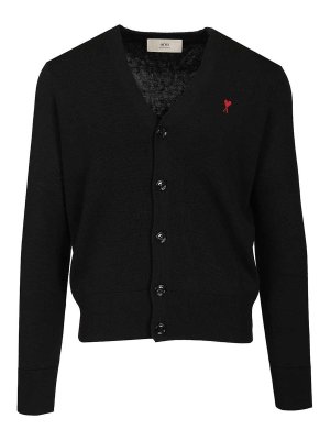 AMI PARIS: cardigans - Cardigan In Merino Wool