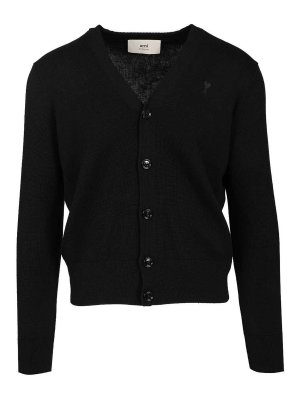 AMI PARIS: cardigans - Cardigan In Merino Wool