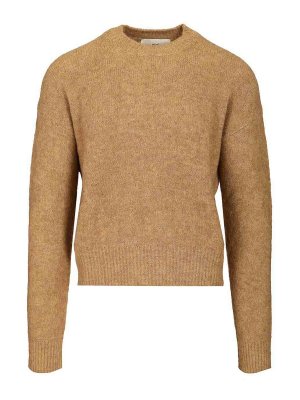 AMI PARIS: Strickpullover mit Rundhalsausschnitt - Rundhalspullover - Beige