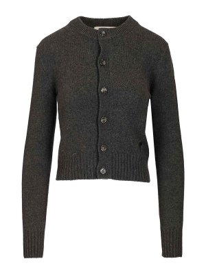 AMI PARIS: cardigans - Wool And Cashmere Cardigan