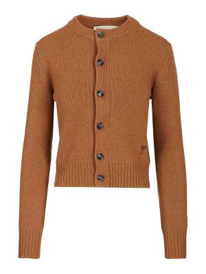 AMI PARIS: cardigans - Wool And Cashmere Cardigan