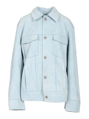 AMI PARIS: giacche in pelle - Giacca in pelle scamosciata