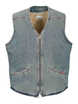 AMISH: Gilets tricot - Gilet - Bleu