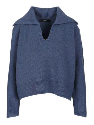 ARCH4: Suéteres con cuello pico - Suéter Cuello Redondo - Azul