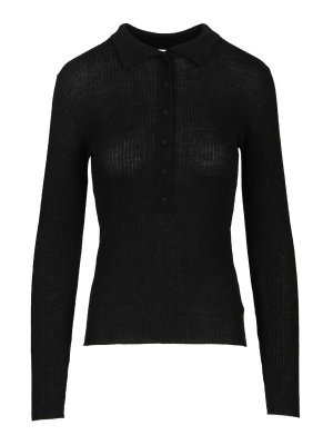 ARCH4: polo shirts - Ribbed Cashmere Polo Shirt