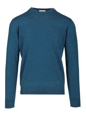 BALLANTYNE: Strickpullover mit Rundhalsausschnitt - Rundhalspullover - Blau