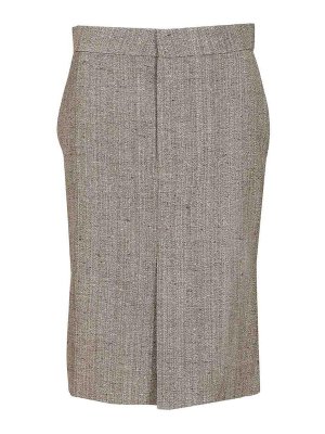 BOTTEGA VENETA: ニーレングススカート＆ミディ丈 - 膝丈/ミディスカート - グレー
