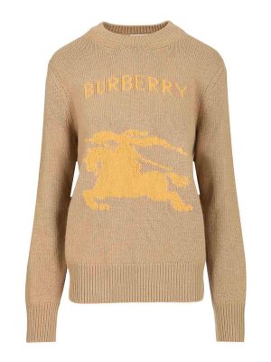 BURBERRY: crew necks - Wool And Cashmere Sweater With Ekd
