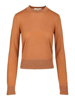 CHLOE': Strickpullover mit Rundhalsausschnitt - Rundhalspullover - Braun