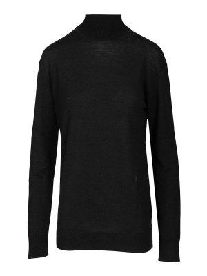 Courreges: Suéteres con cuello pico - Suéter Cuello Redondo - Negro