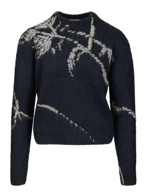 DRIES VAN NOTEN: Pull col rond - Pull Col Rond - Bleu