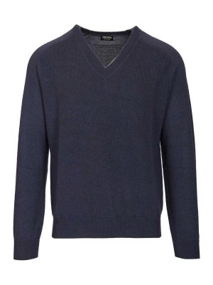 ERMENEGILDO ZEGNA: Pull col rond - Pull Col Rond - Bleu