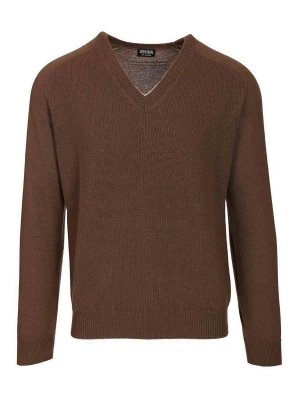 ERMENEGILDO ZEGNA: Pull col rond - Pull Col Rond - Marron