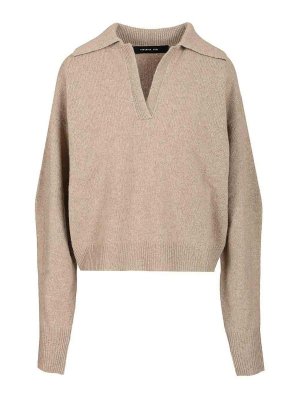 FEDERICA TOSI: polo shirts - Wool And Cashmere Knit Polo
