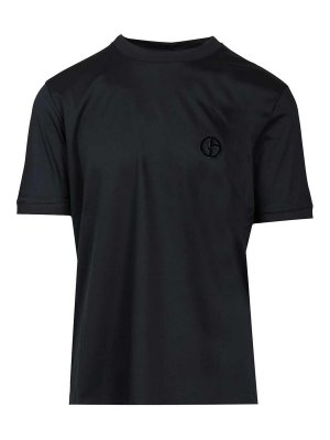 GIORGIO ARMANI: t-shirts - Blue T-Shirt