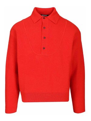 JACQUEMUS: polo shirts - Merino Wool And Cashmere Polo Shirt