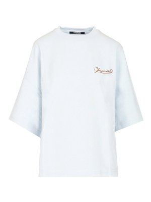 JACQUEMUS: T-shirts - T-Shirt - Bleu Clair