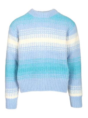 KENZO: crew necks - Striped Alpaca Sweater