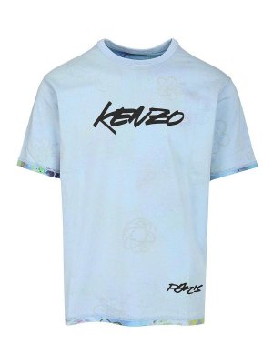 KENZO: T-shirts - T-Shirt - Bleu Clair