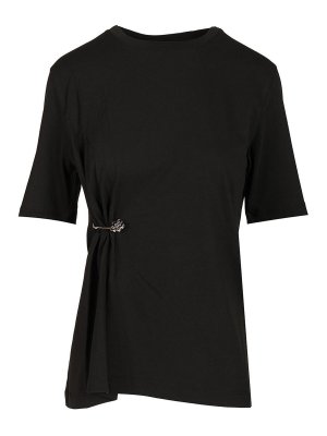 KENZO: t-shirts - T-Shirt With  Brooch