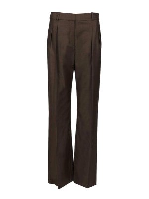 LOULOU STUDIO: Jeans patte d'éléphant - Jean Évasé - Marron