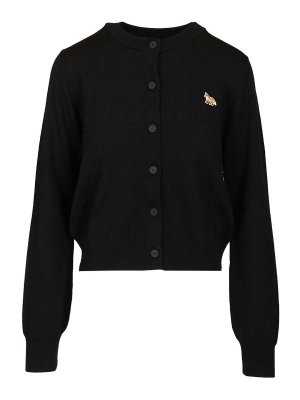 MAISON KITSUNÉ: Cardigans - Cardigan - Noir