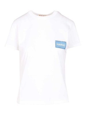 Marni: T-shirts - T-Shirt - Weiß