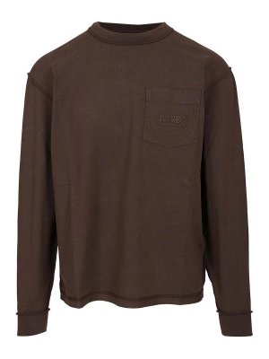 MM6 MAISON MARGIELA: t-shirts - Long-Sleeved Cotton T-Shirt