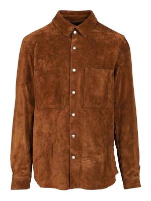 RICK OWENS: shirts - Suede Overshirt