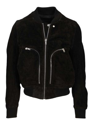 RICK OWENS: Lederjacken - Lederjacke - Schwarz