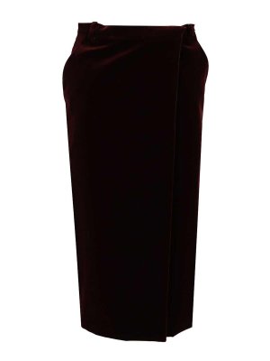 SAINT LAURENT: Knee length skirts & Midi - Wrap Midi Skirt