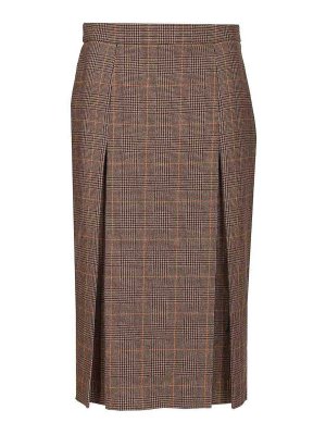 SAINT LAURENT: Knee length skirts & Midi - Prince Of Wales Midi Skirt