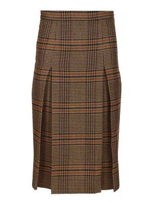 SAINT LAURENT: Knee length skirts & Midi - Prince Of Wales Midi Skirt