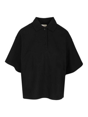 SAINT LAURENT: polo shirts - Cassandre Polo Shirt In Piqu