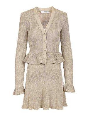 Self Portrait: Jeans patte d'éléphant - Jean Évasé - Or