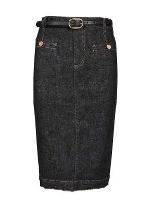 Self Portrait: ニーレングススカート＆ミディ丈 - 膝丈/ミディスカート - ブルー