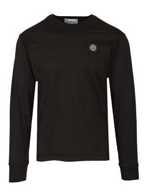 STONE ISLAND: t-shirts - Long-Sleeved Cotton Jersey T-Shirt