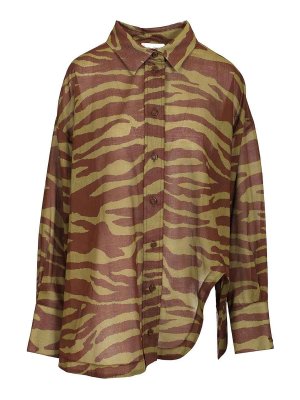 The Attico: shirts - Zebra Print Shirt